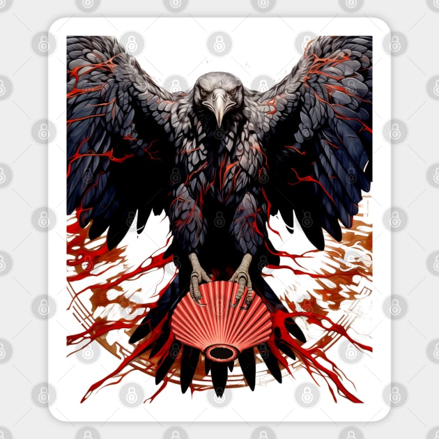 National Native American Heritage Month: The Raven in the Tlingit Indian Creation Story Sticker by Puff Sumo